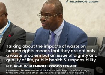 GENÈVE : Paul Ambolé Efambe porte la voix de la RDC dans le combat contre les déchets toxiques